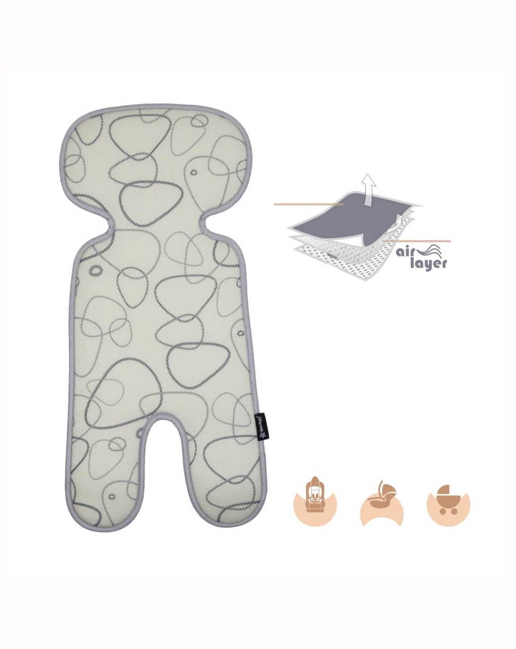 Bebe stars κάλυμμα αντιιδρωτικό καθίσματος αυτοκινήτου 0+ stone - Bebe Stars