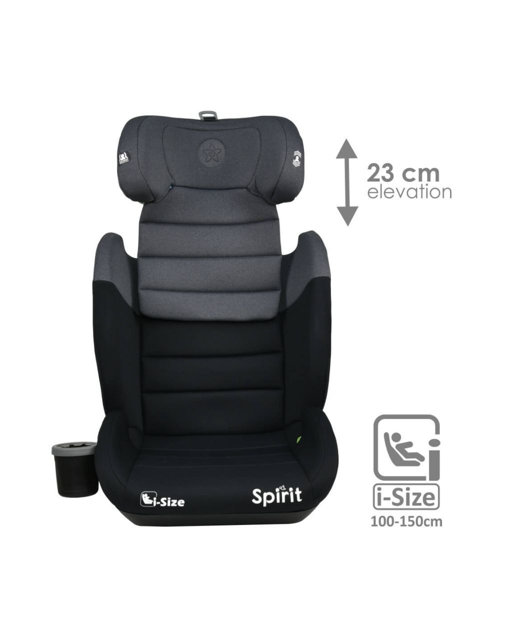 Bebe stars κάθισμα αυτοκινήτου spirit isofix i-size (100-150cm) steel grey 945-186 - Bebe Stars