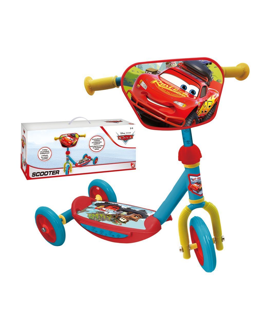 As wheels παιδικό scooter disney cars για 2-5 χρονών 5004-50214 - AS Wheels