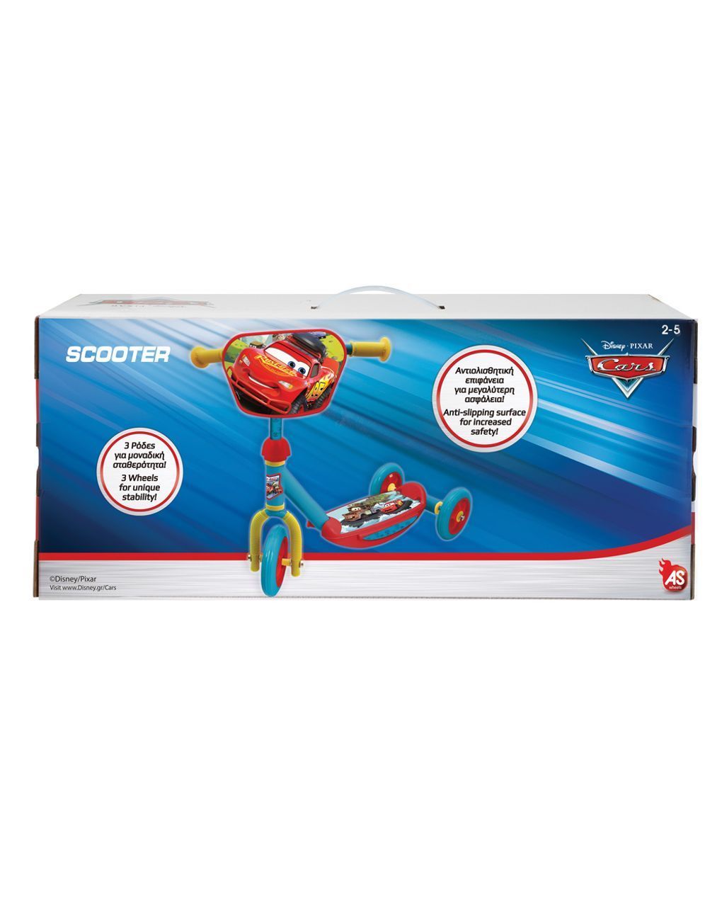 As wheels παιδικό scooter disney cars για 2-5 χρονών 5004-50214 - AS Wheels