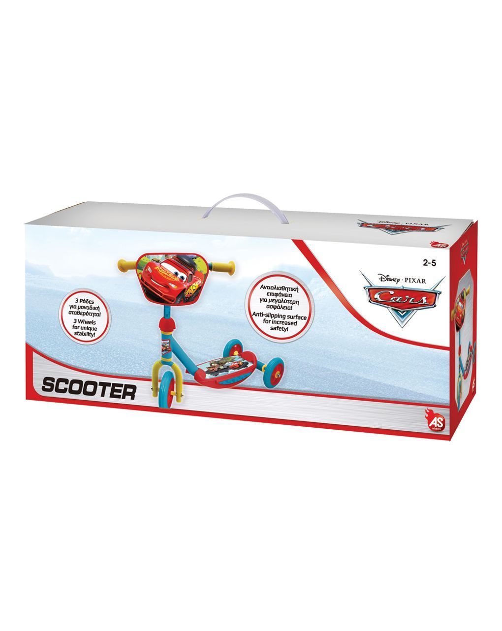 As wheels παιδικό scooter disney cars για 2-5 χρονών 5004-50214 - AS Wheels