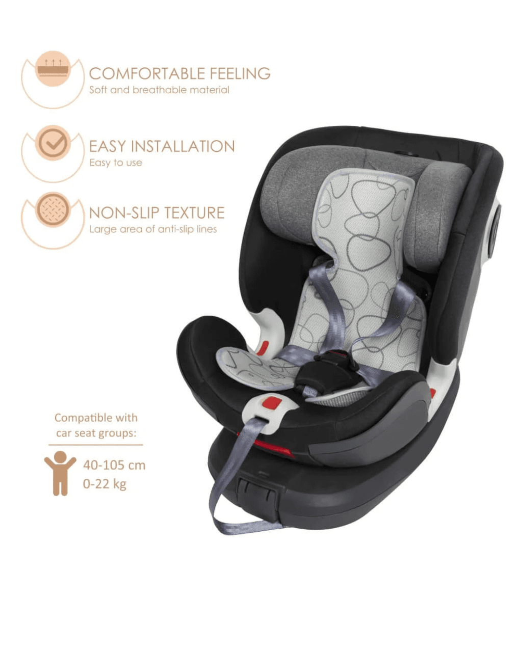 Bebe stars κάλυμμα αντιιδρωτικό καθίσματος αυτοκινήτου 0+ stone - Bebe Stars