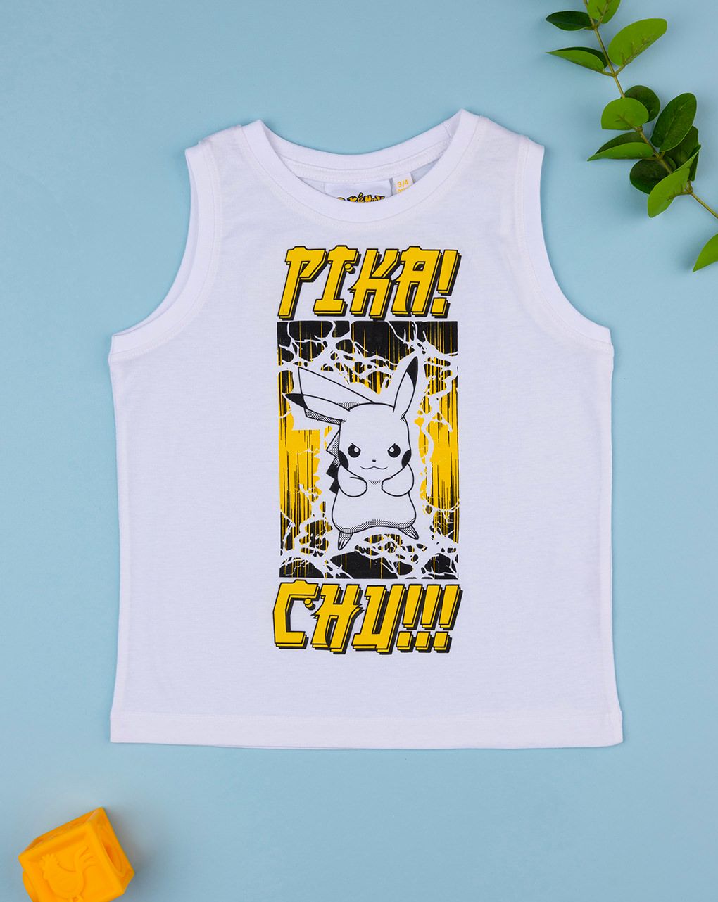 παιδική αμάνικη μπλούζα λευκή pokémon για αγόρι