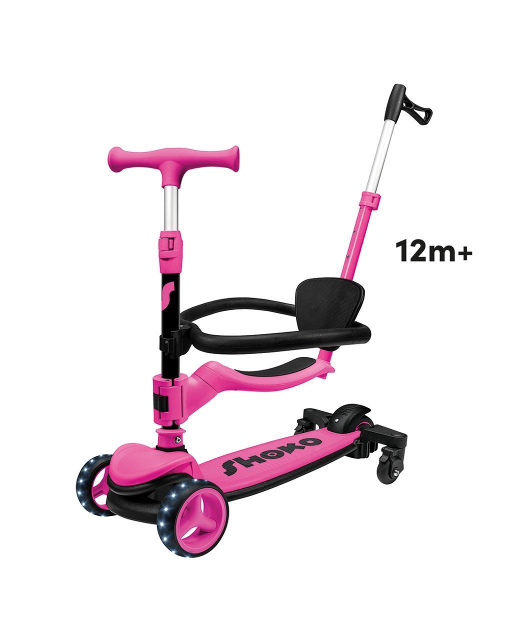 Shoko παιδικό πατίνι prime 4 in 1 plus σε ροζ χρώμα για 12+ μηνών 5004-50523 - Shoko