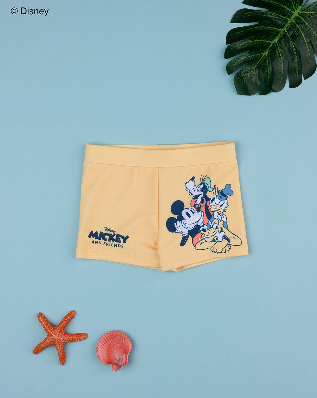 βρεφικό μαγιό σορτσάκι κίτρινο mickey & friends για αγόρι - Prénatal