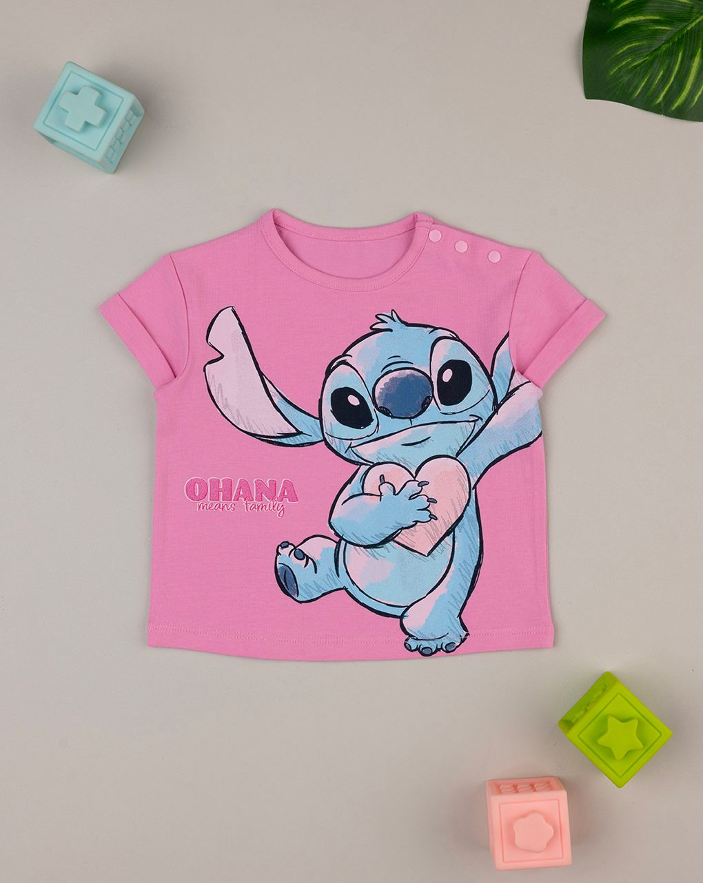 βρεφικό t-shirt ροζ stitch για κορίτσι - Prénatal