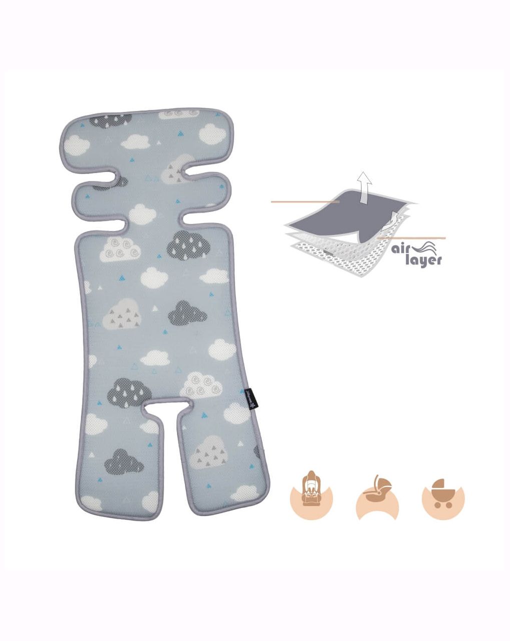 Bebe stars κάλυμμα αντιιδρωτικό καροτσιού & καθίσματος αυτοκινήτου 1,2,3 cloud - Bebe Stars