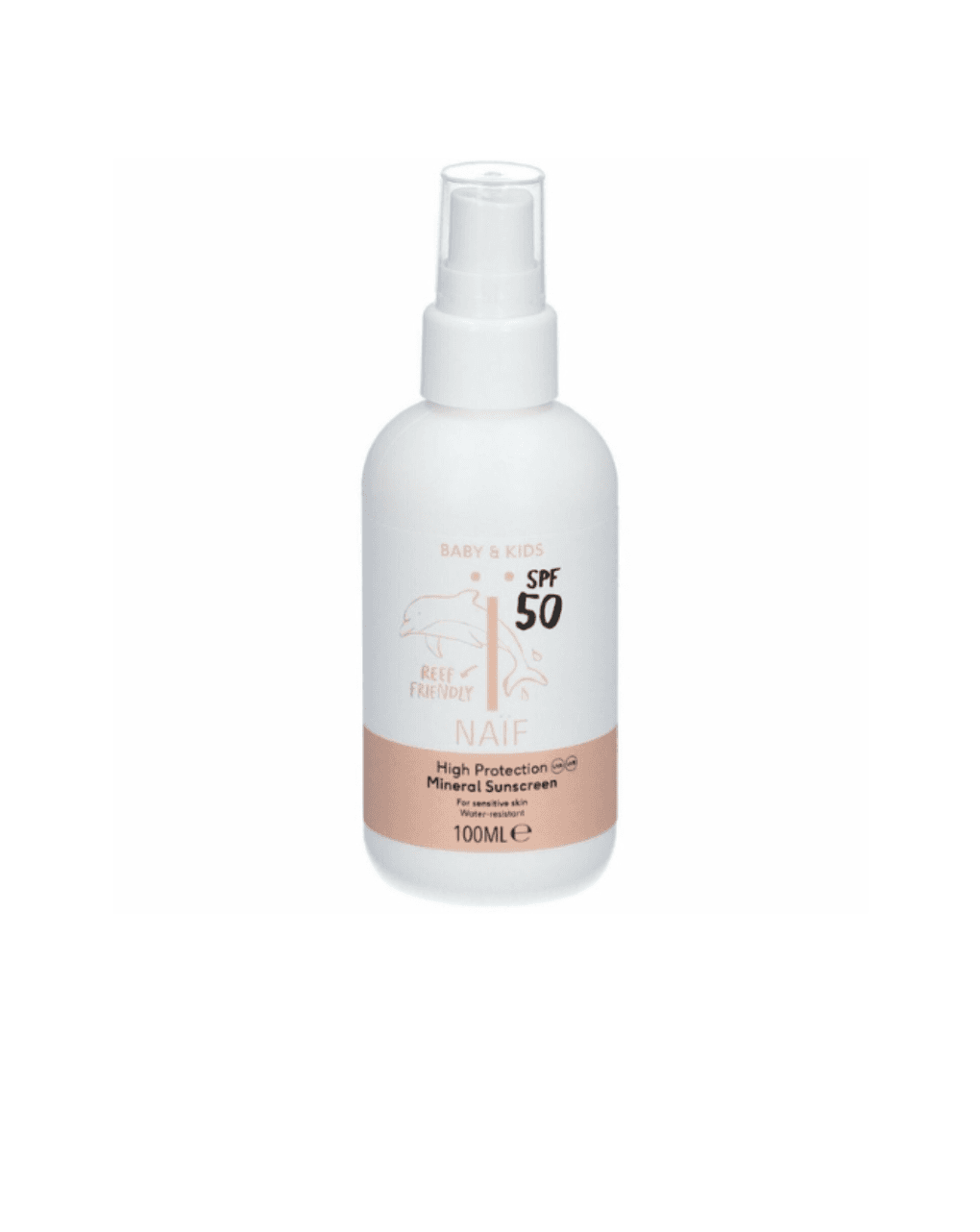 Naif αντηλιακό σπρέι προσώπου-σώματος, για βρέφη & παιδιά, spf 50, 100ml naif/sb005