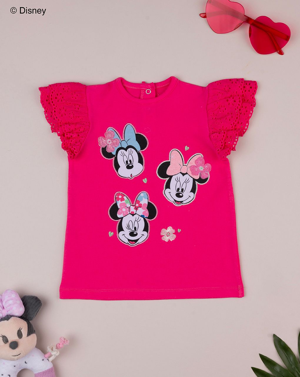 βρεφικό t-shirt φούξια minnie για κορίτσι - Prénatal