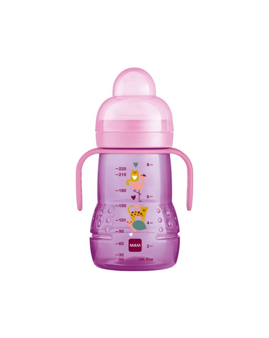 Mam εκπαιδευτικό ποτηράκι trainer+ 220ml 4+ μηνών ροζ