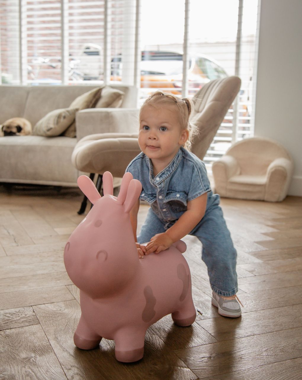 Tryco skippy φουσκωτή αγελάδα ροζ χοπ-χοπ tr-902751 - TRYCO