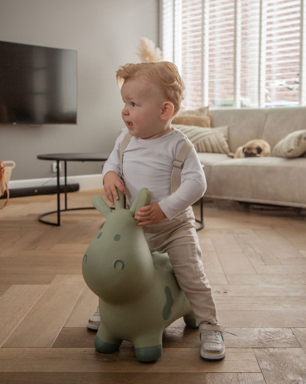 Tryco skippy φουσκωτή αγελάδα πράσινη χοπ-χοπ tr-902744 - TRYCO