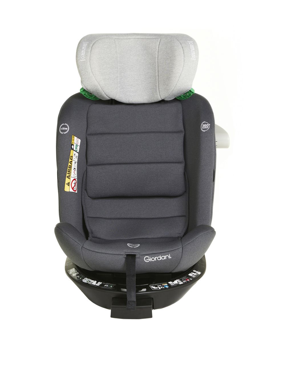 Giordani κάθισμα αυτοκινήτου crono i-size (40-150cm) 360° isofix γκρι ανοιχτό - Giordani
