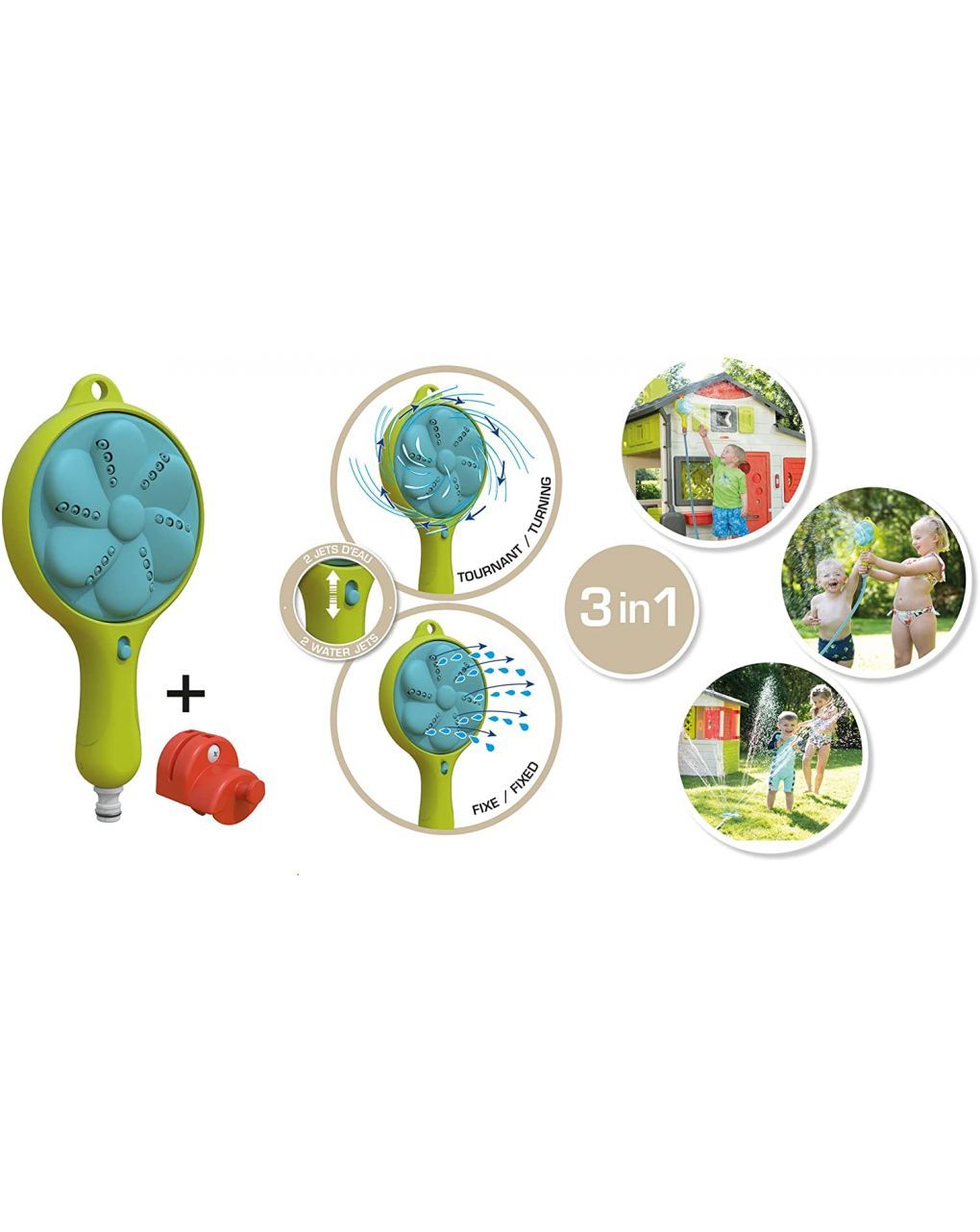 Smoby αξεσουάρ πρόσθετο για σπιτάκια: garden shower 3 σε 1 smb810914 - Smoby