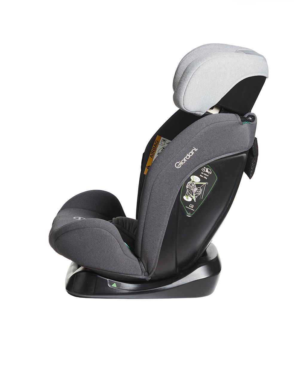 Giordani κάθισμα αυτοκινήτου orpheus με ζώνες (40-105cm) γκρι ανοιχτό - Giordani