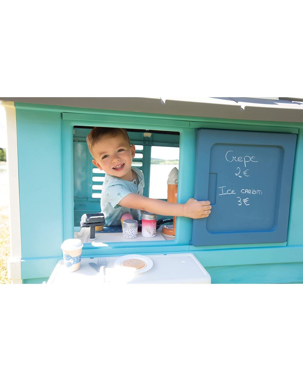 Smoby σπιτάκι κήπου μαγαζάκι sweety με σνακς και αξεσουάρ 110 x 105 x 127 cm - Smoby