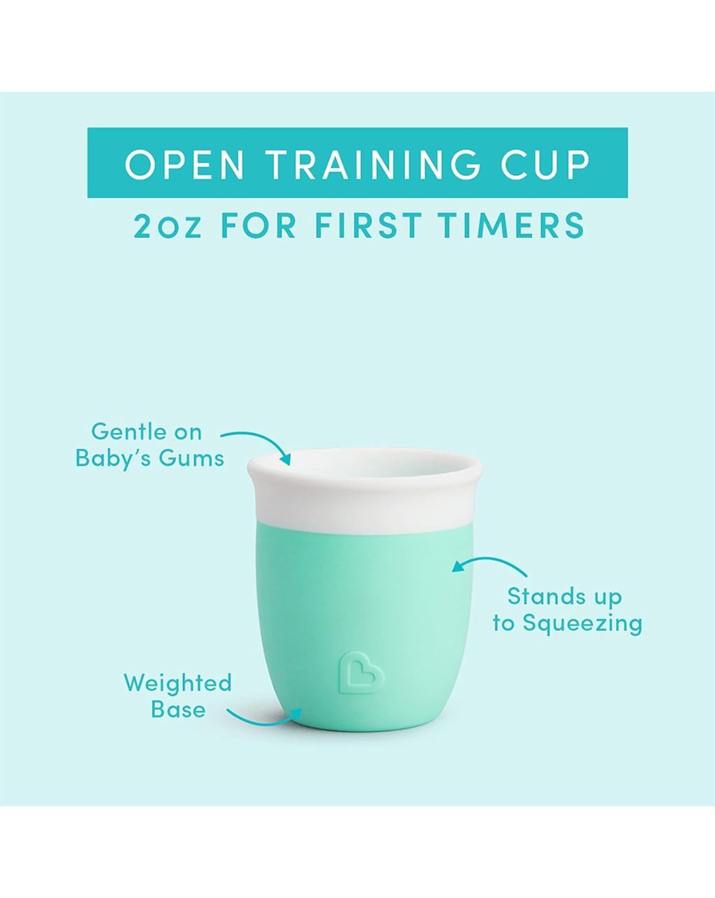 Munchkin εκπαιδευτικό ποτηράκι c’est silicone! open training cup 4m+59ml 90056 - Munchkin
