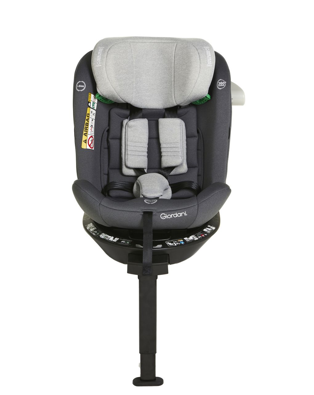Giordani κάθισμα αυτοκινήτου crono i-size (40-150cm) 360° isofix γκρι ανοιχτό - Giordani