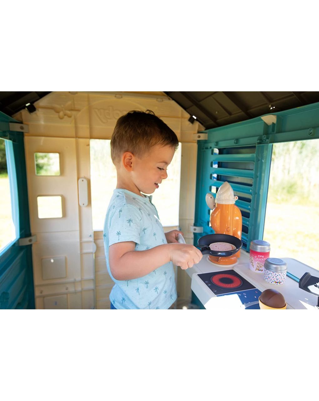 Smoby σπιτάκι κήπου μαγαζάκι sweety με σνακς και αξεσουάρ 110 x 105 x 127 cm - Smoby