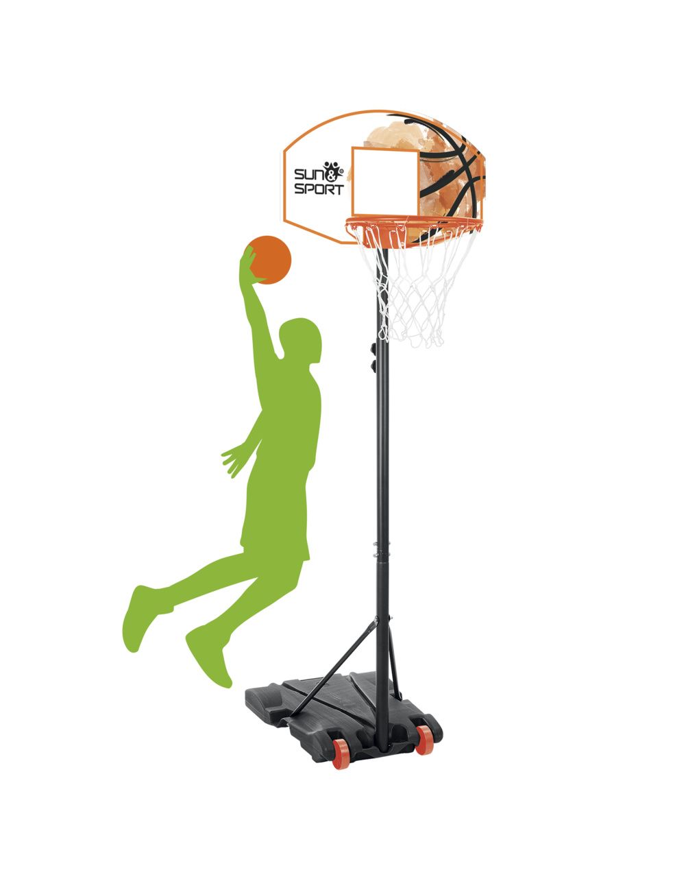 Sun & sport μεταλλική μπασκέτα 180-210 cm 1293837 - Sun&Sport