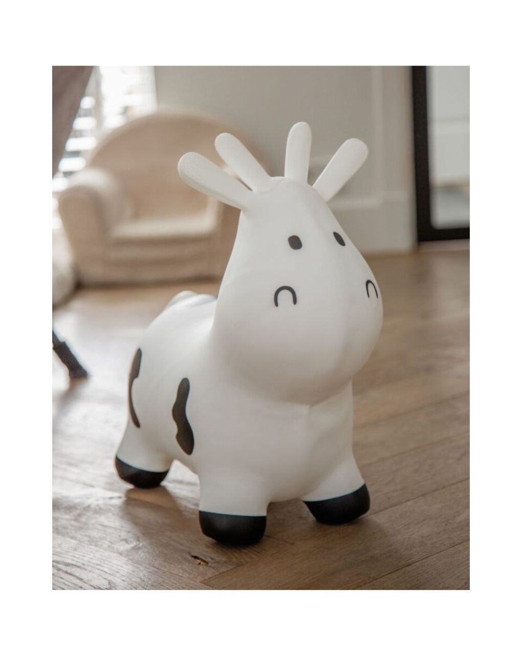 Tryco skippy φουσκωτή αγελάδα λευκή χοπ-χοπ tr-902720 - TRYCO