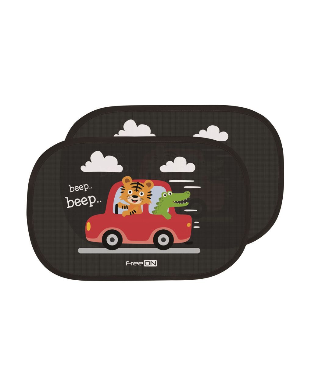 Freeon ηλιοπροστασία αυτοκινήτου universal 2τμχ lion 48x30.5cm, 81934