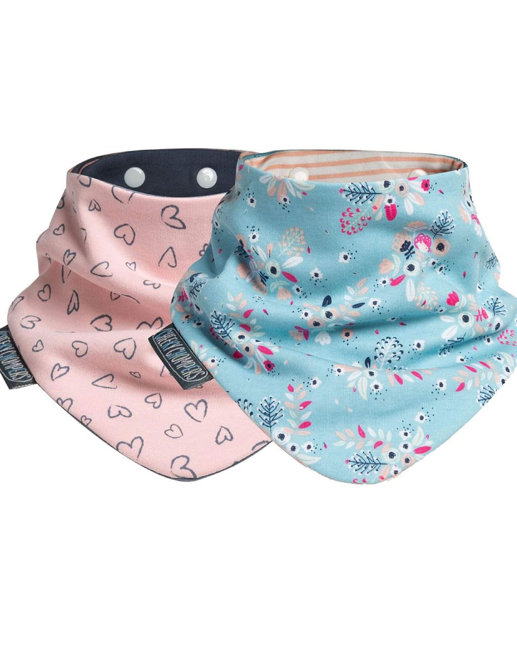 Cheeky chompers σαλιάρες - μπαντάνα 2-24 μηνών bloom & love 2 τεμ.