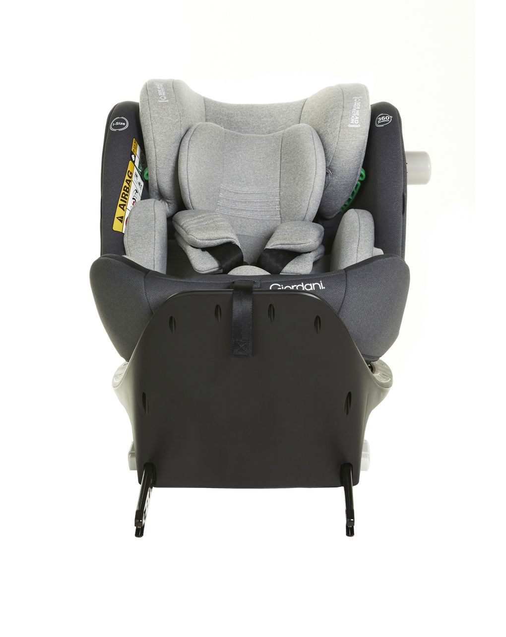 Giordani κάθισμα αυτοκινήτου crono i-size (40-150cm) 360° isofix γκρι ανοιχτό - Giordani