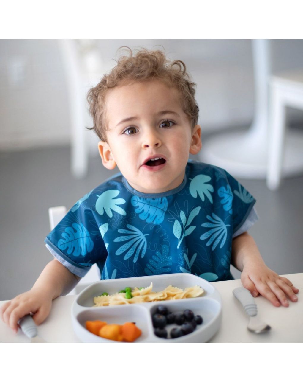 Bumkins αδιάβροχη σαλιάρα junior blue tropic 12-36m 3308013 - BUMKINS