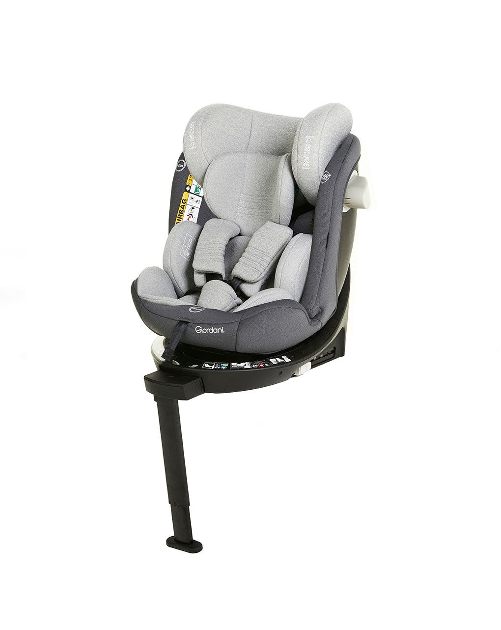 Giordani κάθισμα αυτοκινήτου crono i-size (40-150cm) 360° isofix γκρι ανοιχτό - Giordani