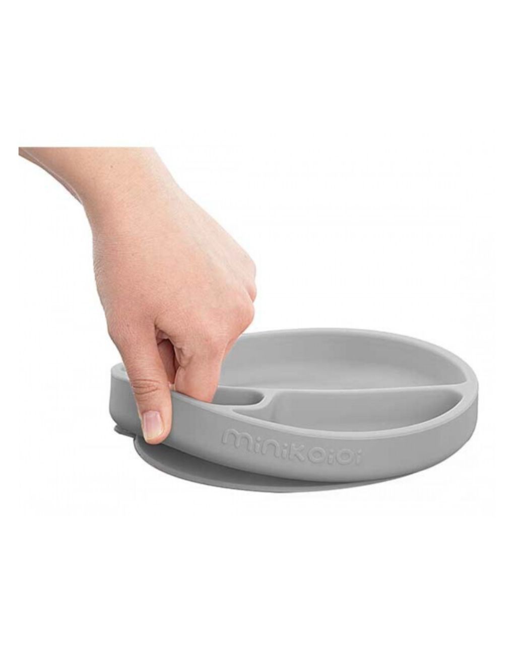 Minikoioi πιάτο με διαχωριστικά portions 6m+ grey 0907-101050004 - MinikOiOi