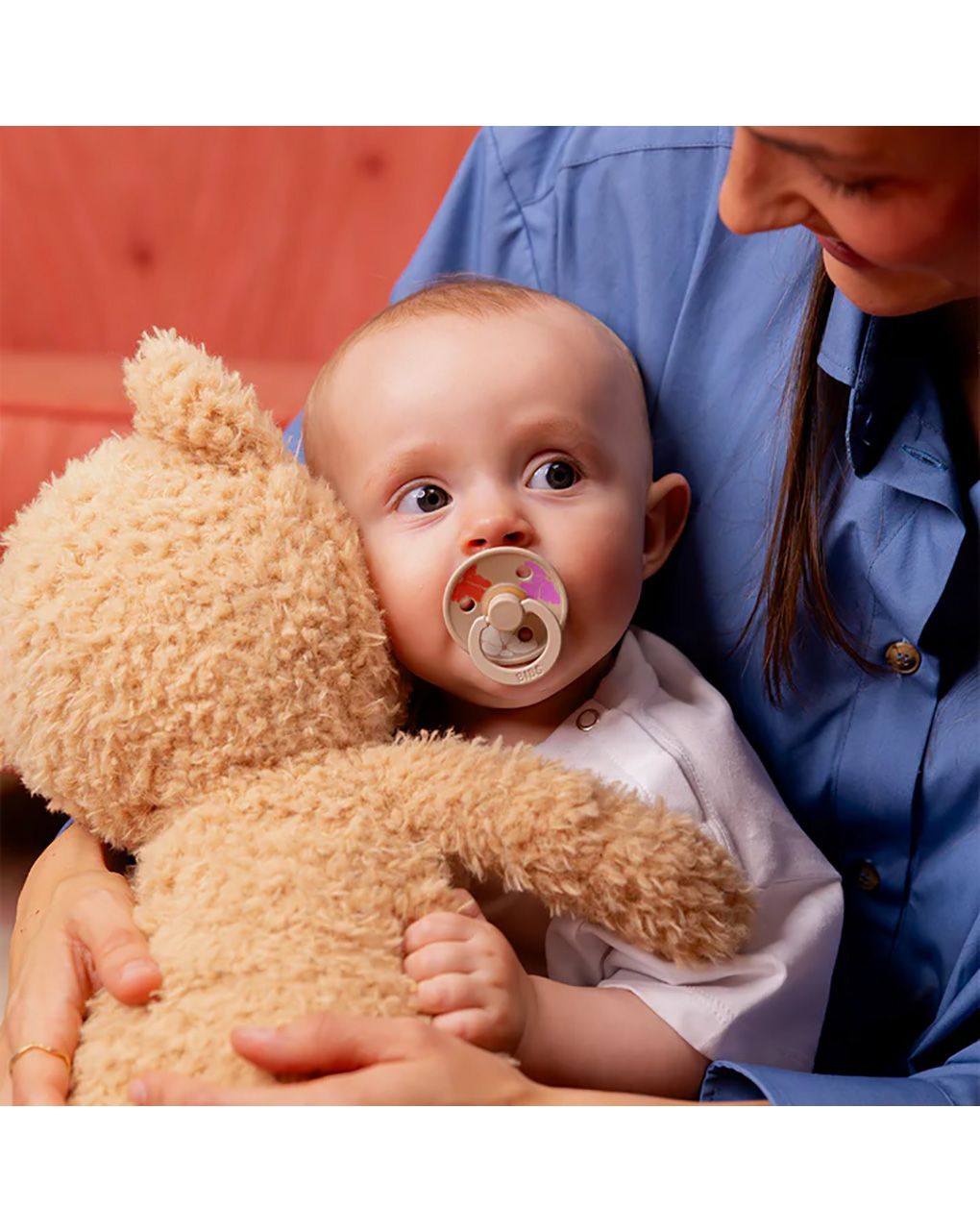 Bibs - πιπίλα καουτσούκ σετ 2τμχ studio colour morning bloom ivory mix, 0-6m - BIBS