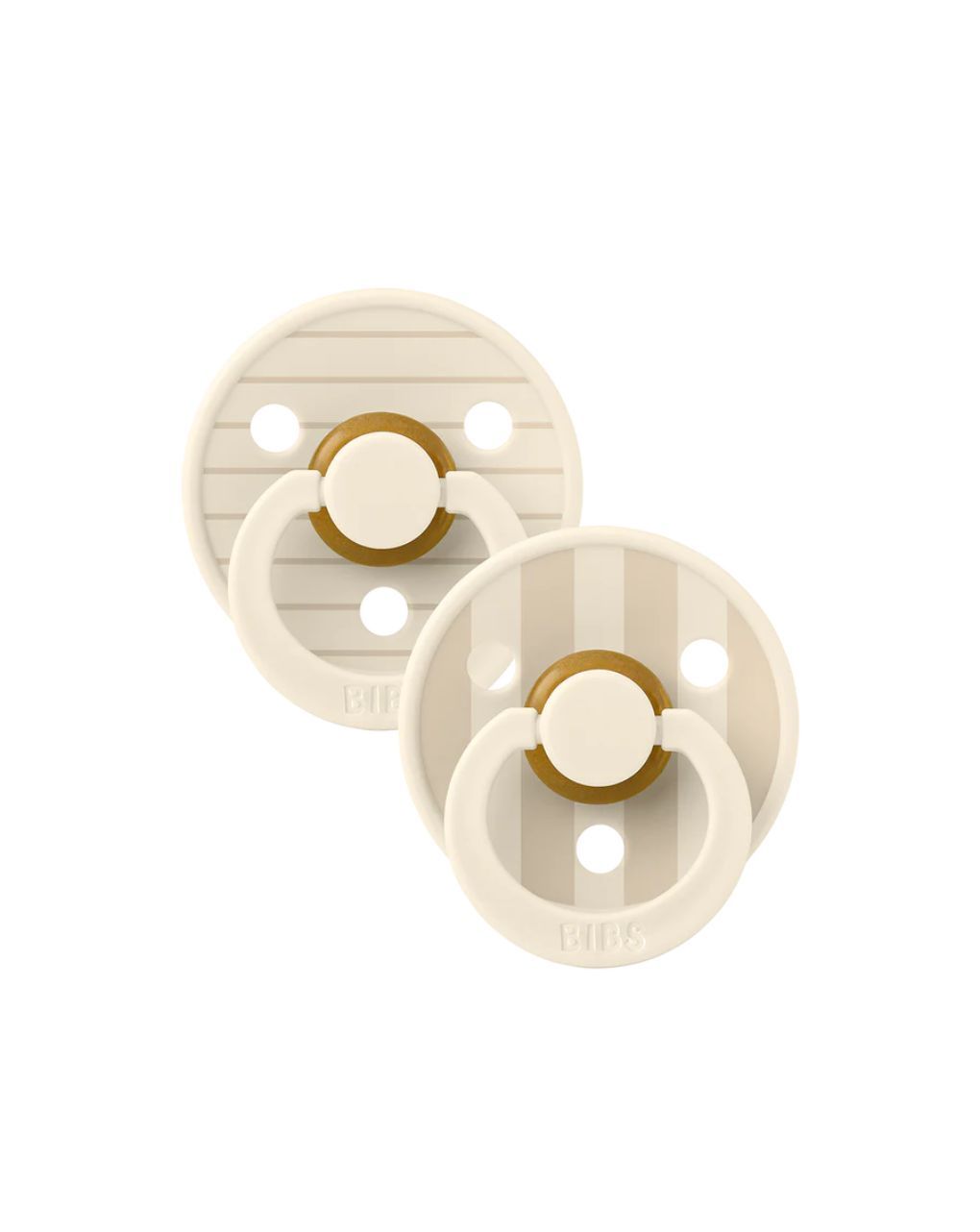 Bibs - πιπίλα καουτσούκ σετ 2τμχ studio colour pin ivory vanilla mix, 6-12m