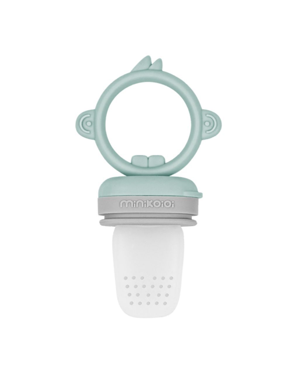 Minikoioi feeder + μασητικό από σιλικόνη river green/powder grey 0424-101130009