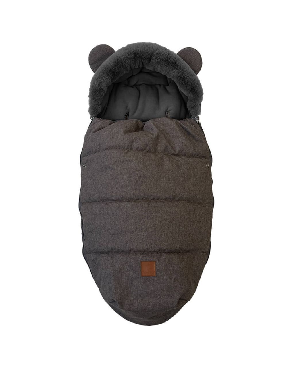 Bebestars  - ποδόσακος luxury velour brown, 507-182