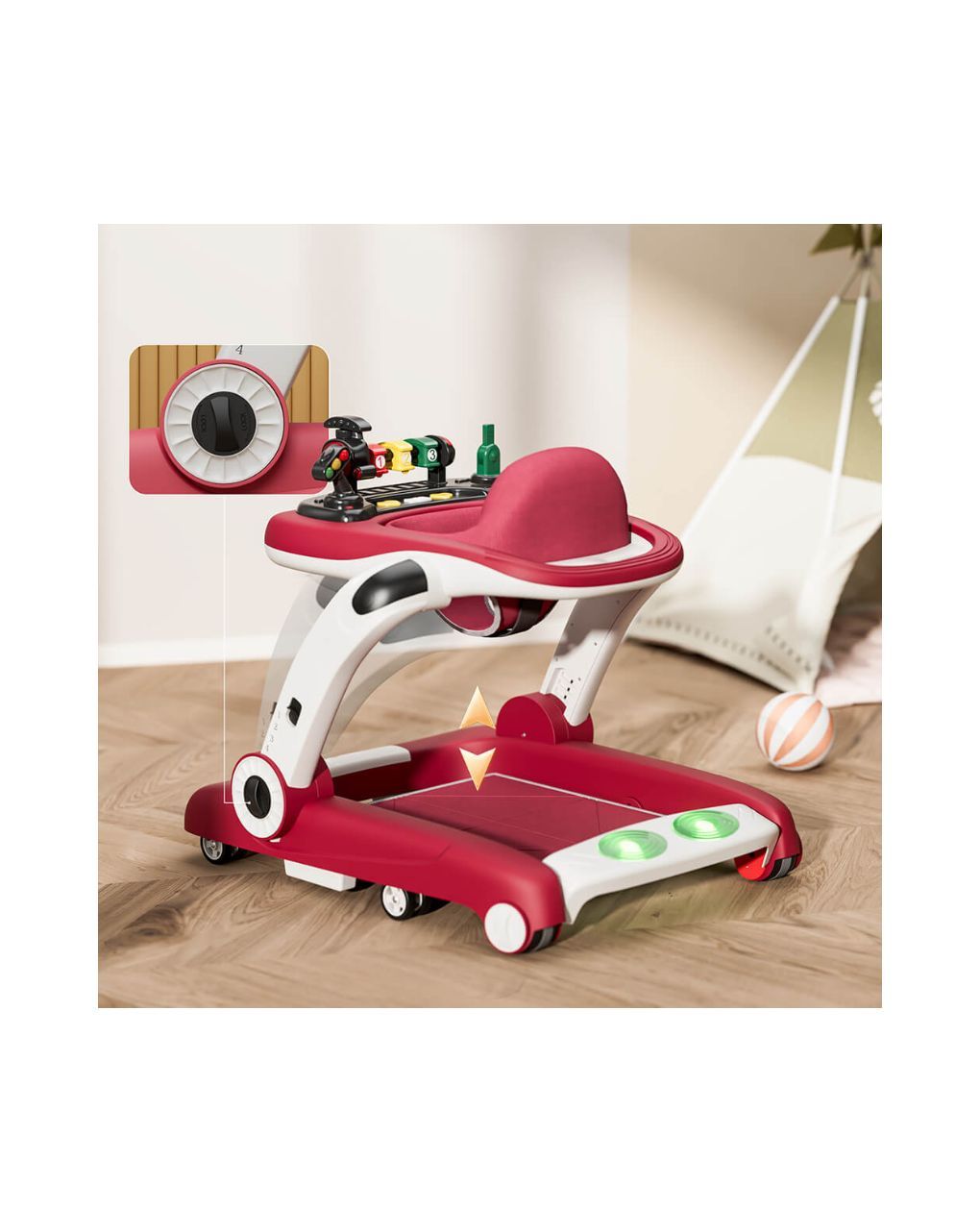 Bebe stars στράτα train 3in1 red, 4239 - Bebe Stars