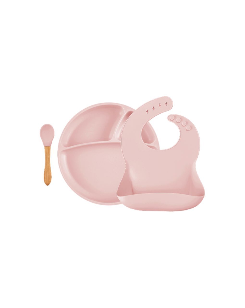 Minikoioi blw ii σετ φαγητού 3τμχ από σιλικόνη 6m+ pink 0907-101070020