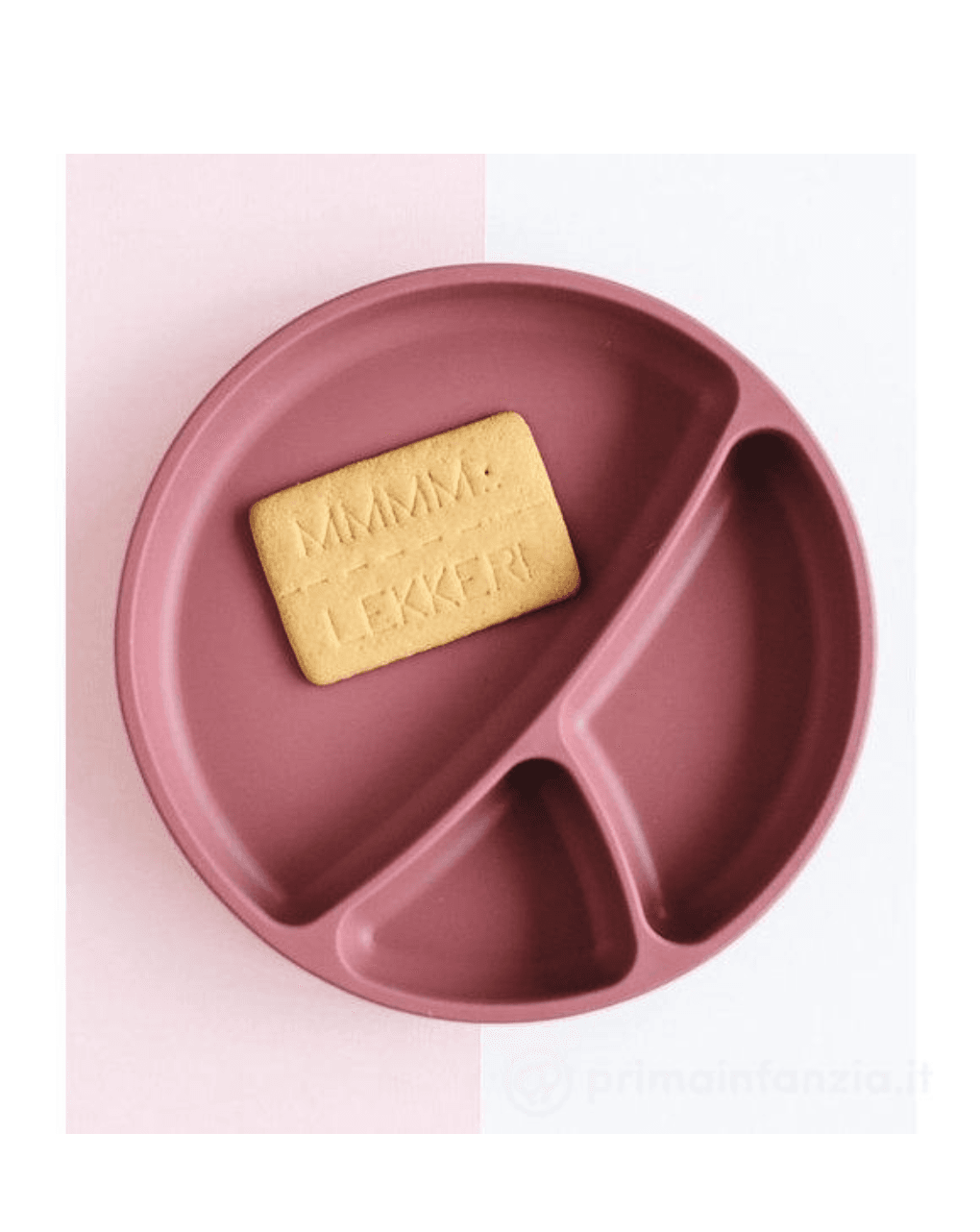 Minikoioi πιάτο με διαχωριστικά portions 6m+ rose 0907-101050005 - MinikOiOi