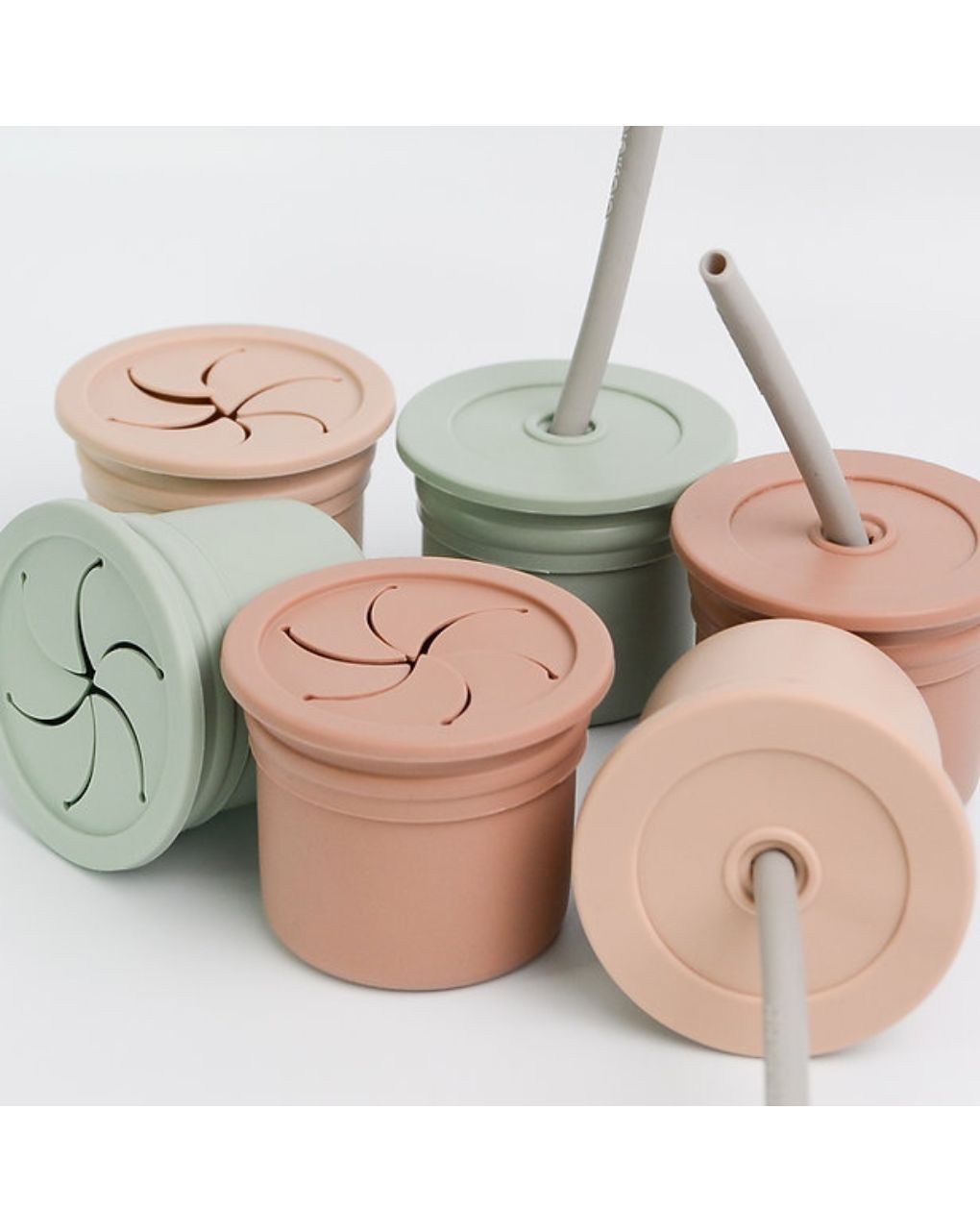 Minikoioi κύπελλο sip+snack πολλών χρήσεων 180ml aqua green/powder grey 0424-101100107 - MinikOiOi