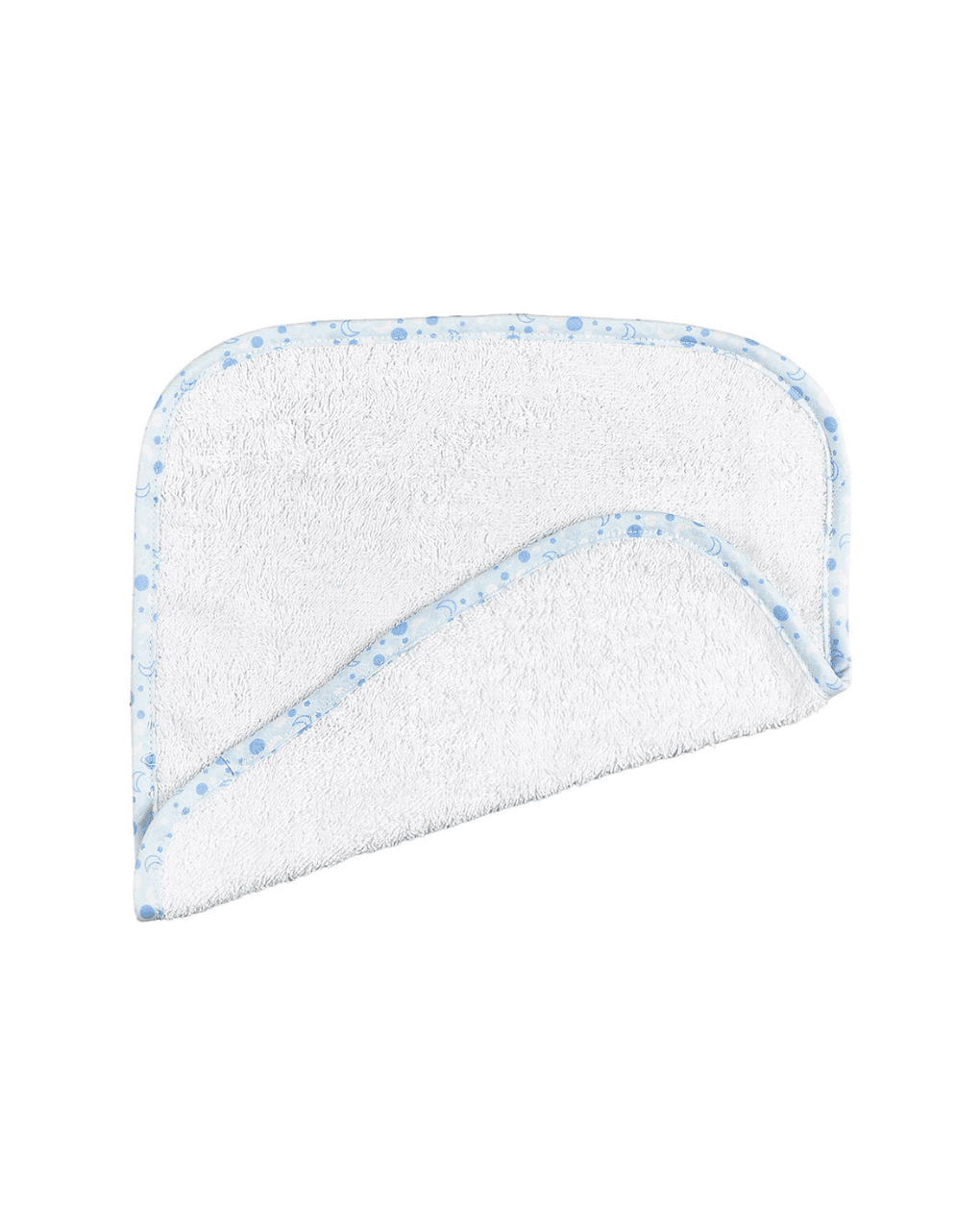 ο κόσμος του μωρού λαβέτα 30x30 cm λευκή με ρέλι lapyco σιέλ 15181