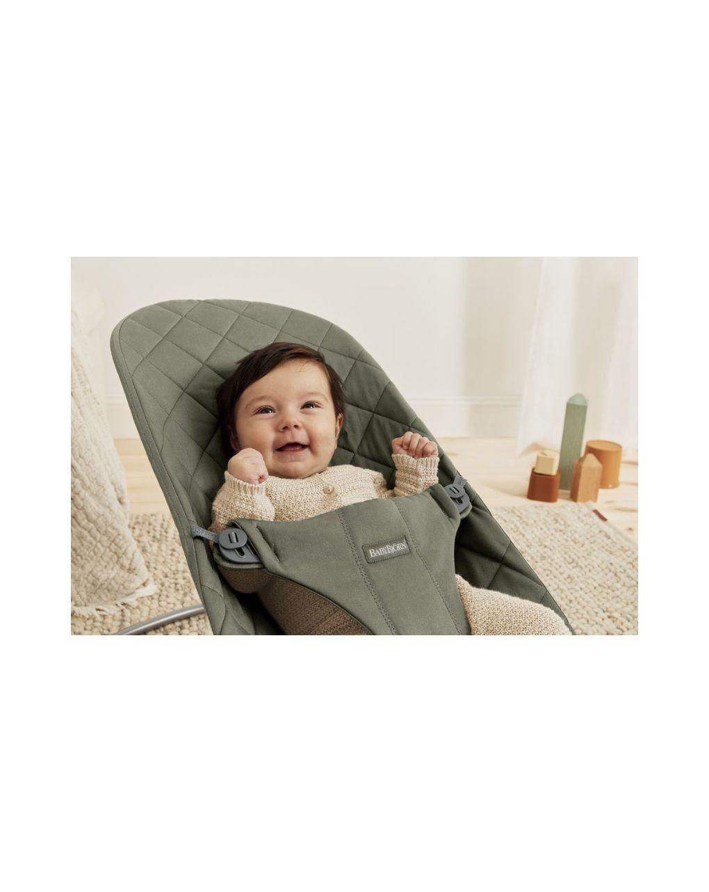 Babybjorn - ριλάξ bliss, woven, classic quilt, dark green - Baby Bjorn