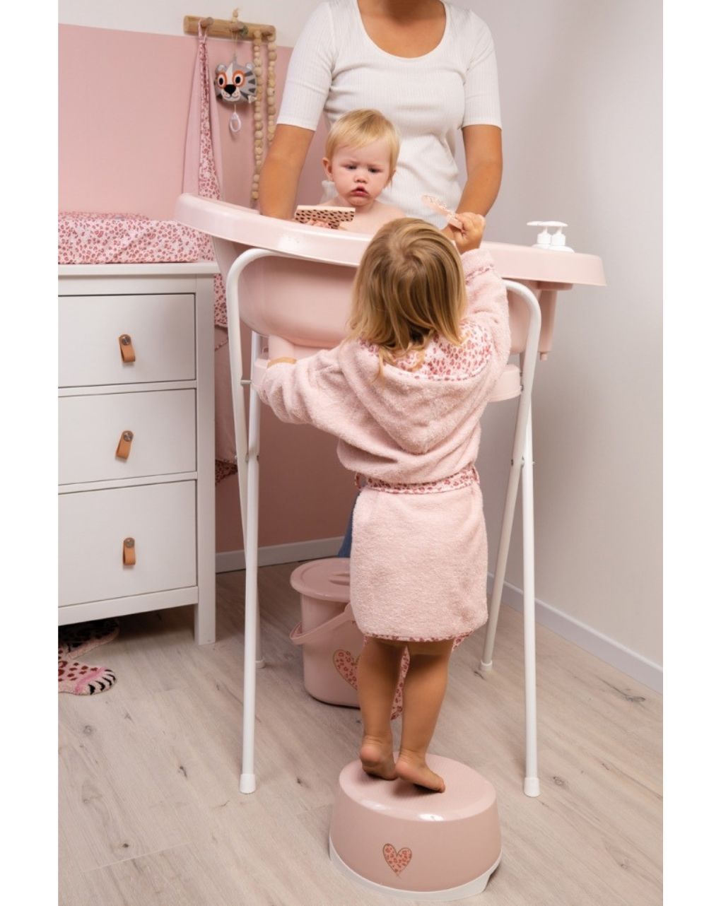 Bebejou βάση μπάνιου μεταλλική click 98cm pale pink - Bebejou