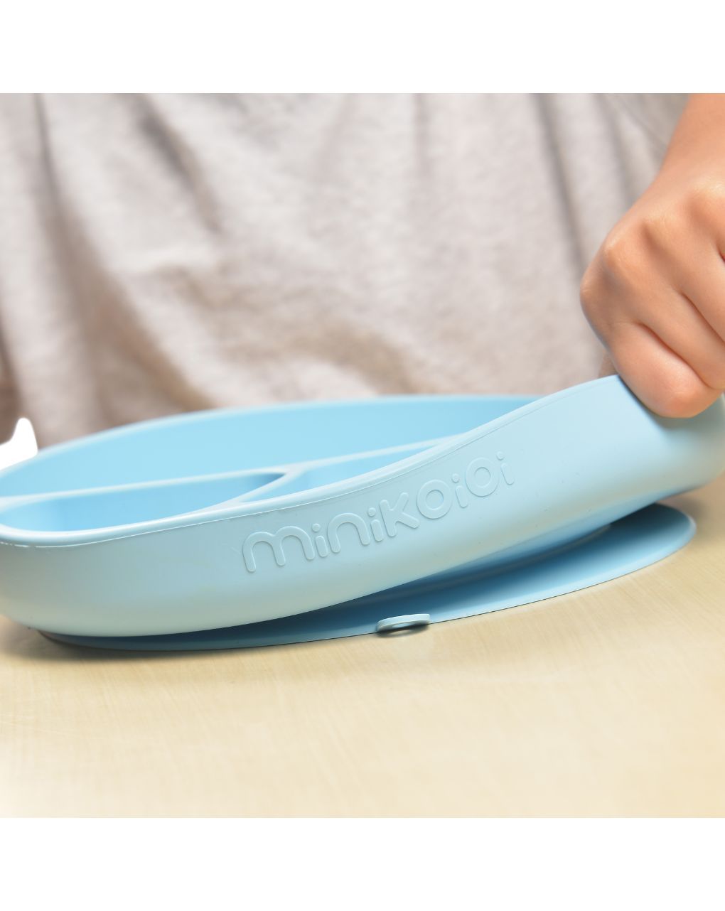 Minikoioi πιάτο με διαχωριστικά portions 6m+ blue 0907-101050003 - MinikOiOi