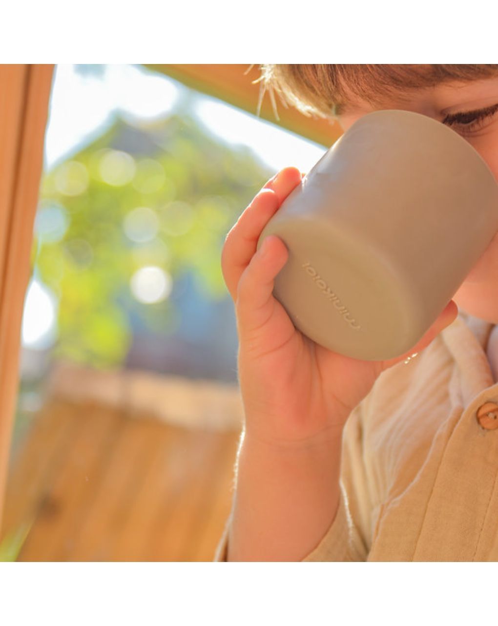 Minikoioi ποτηράκι σιλικόνης minicup 4m+ grey 0907-101100004 - MinikOiOi