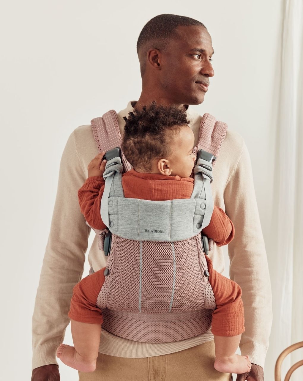 Babybjörn μάρσιπος harmony 3d mesh dusty pink 088003 - Baby Bjorn