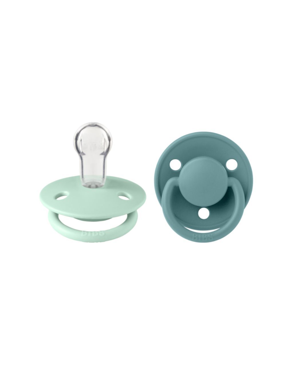 Bibs - πιπίλα σιλικόνης σετ 2τμχ de lux nordic mint-island sea (0-36m)