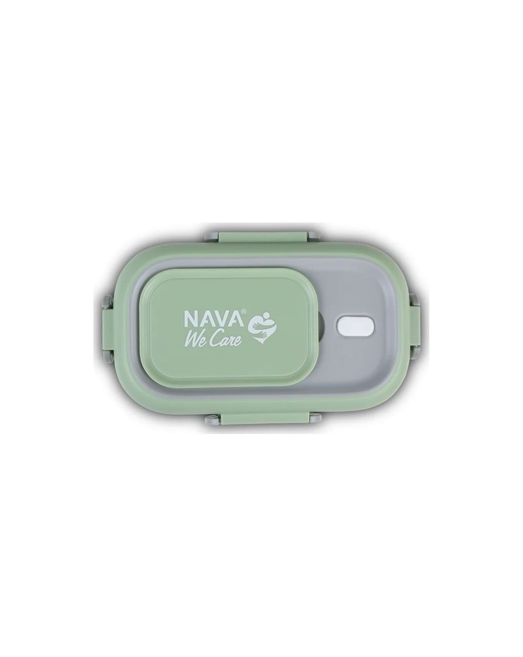 Nava ανταλλακτικό καπάκι δοχείου φαγητού "we care", ορθογώνιο πράσινο