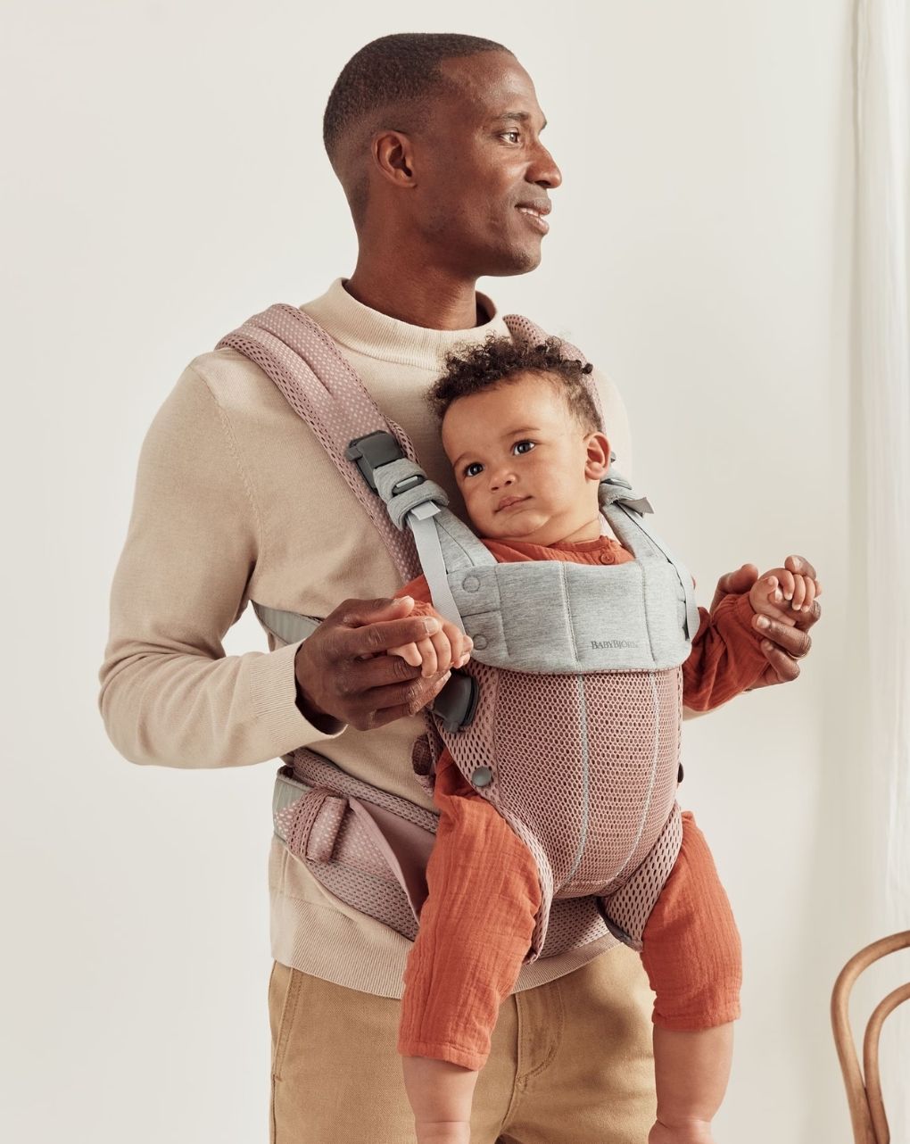 Babybjörn μάρσιπος harmony 3d mesh dusty pink 088003 - Baby Bjorn