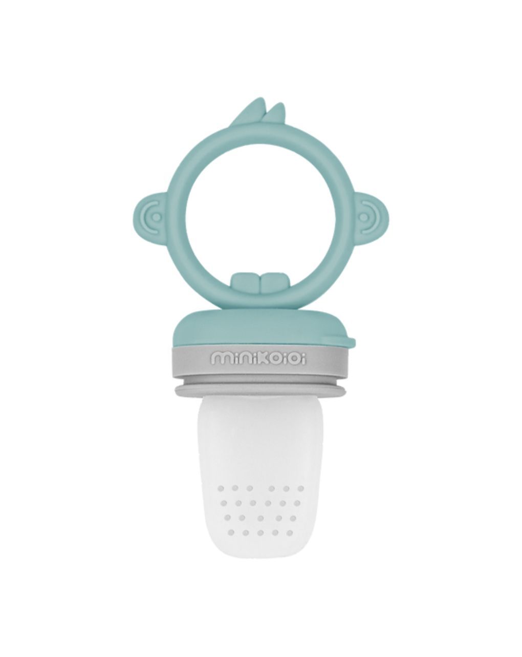 Minikoioi feeder + μασητικό σιλικόνης 6m+ aqua green/powder grey 0424-101130004