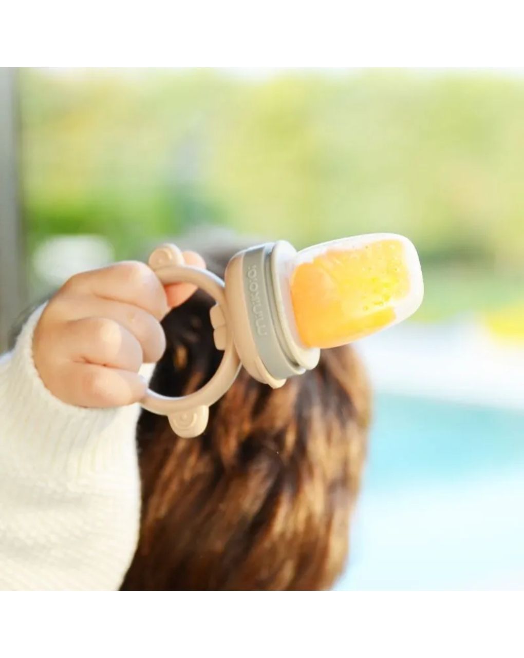 Minikoioi feeder + μασητικό σιλικόνης bubble beige/powder grey 0424-101130008 - MinikOiOi